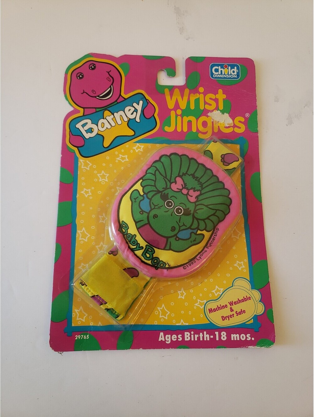 Barney Wrist Jingles Baby Bop Vintage Rattle 1993 NIB